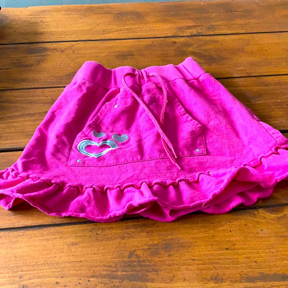 Girls Ruffle Pink Skort Request Skirt Shorts 10/12